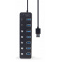 USB-хаб Gembird 7 ports Black (UHB-U3P7P-01) з вимикачами