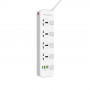 Фільтр живлення ProLogix Premium (PR-SC4408W) 2.5 кВт, 4 розетки, 4 USB, 2 м, з вимикачами, білий Фільтр живлення ProLogix Premium (PR-SC4408W) 2.5 кВт, 4 розетки, 4 USB, 2 м, з вимикачами, білий