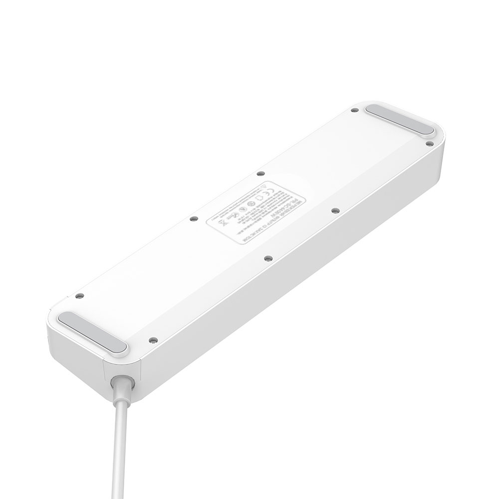 Фільтр живлення ProLogix Premium (PR-SC4408W) 2.5 кВт, 4 розетки, 4 USB, 2 м, з вимикачами, білий