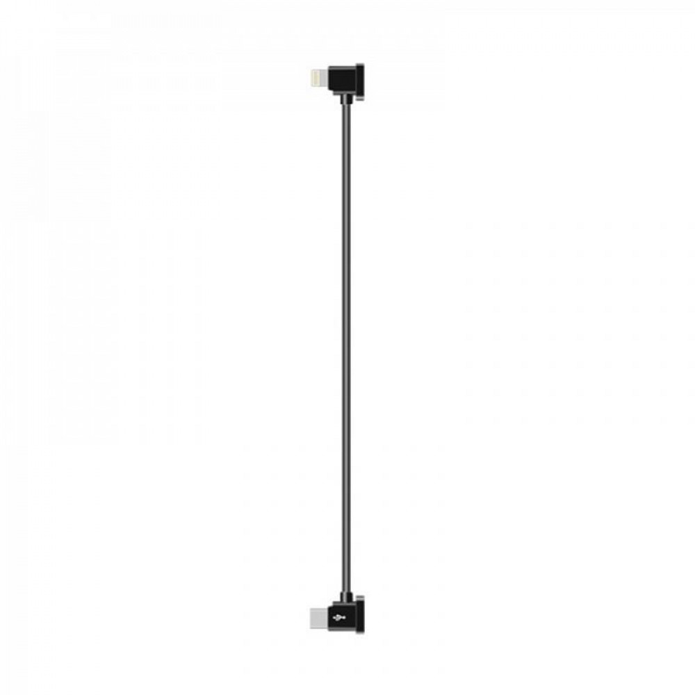 Кабель Goojodoq Type-C-Lightning для пульта квадрокоптера DJI Mavic 3 / Air 2 / Air 2S / Mini 2 / Mini 3 Pro 0.3м Black (100500392440660-30TL)