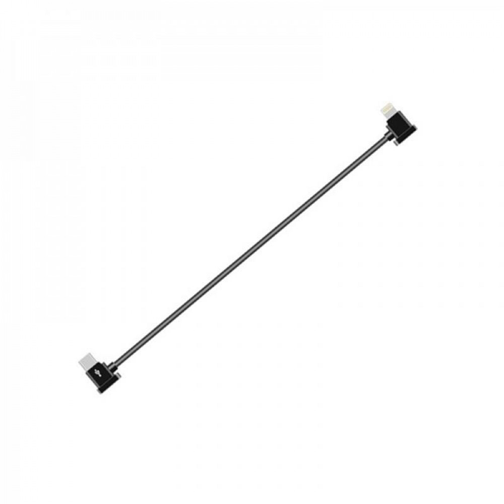 Кабель Goojodoq Type-C-Lightning для пульта квадрокоптера DJI Mavic 3 / Air 2 / Air 2S / Mini 2 / Mini 3 Pro 0.3м Black (100500392440660-30TL)
