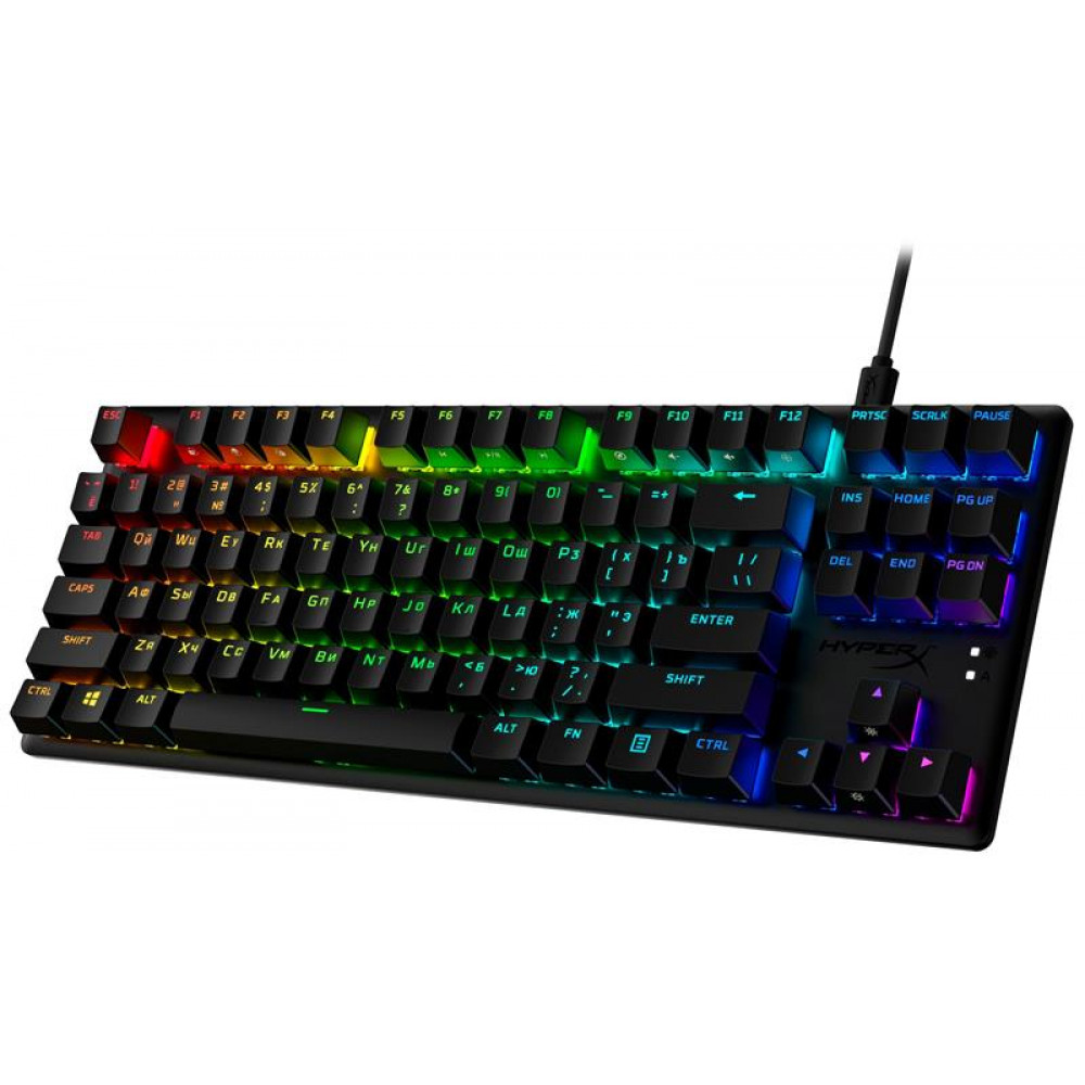 Клавіатура HyperX Alloy Origins Core PBT Aqua RGB Black (639N9AA) 