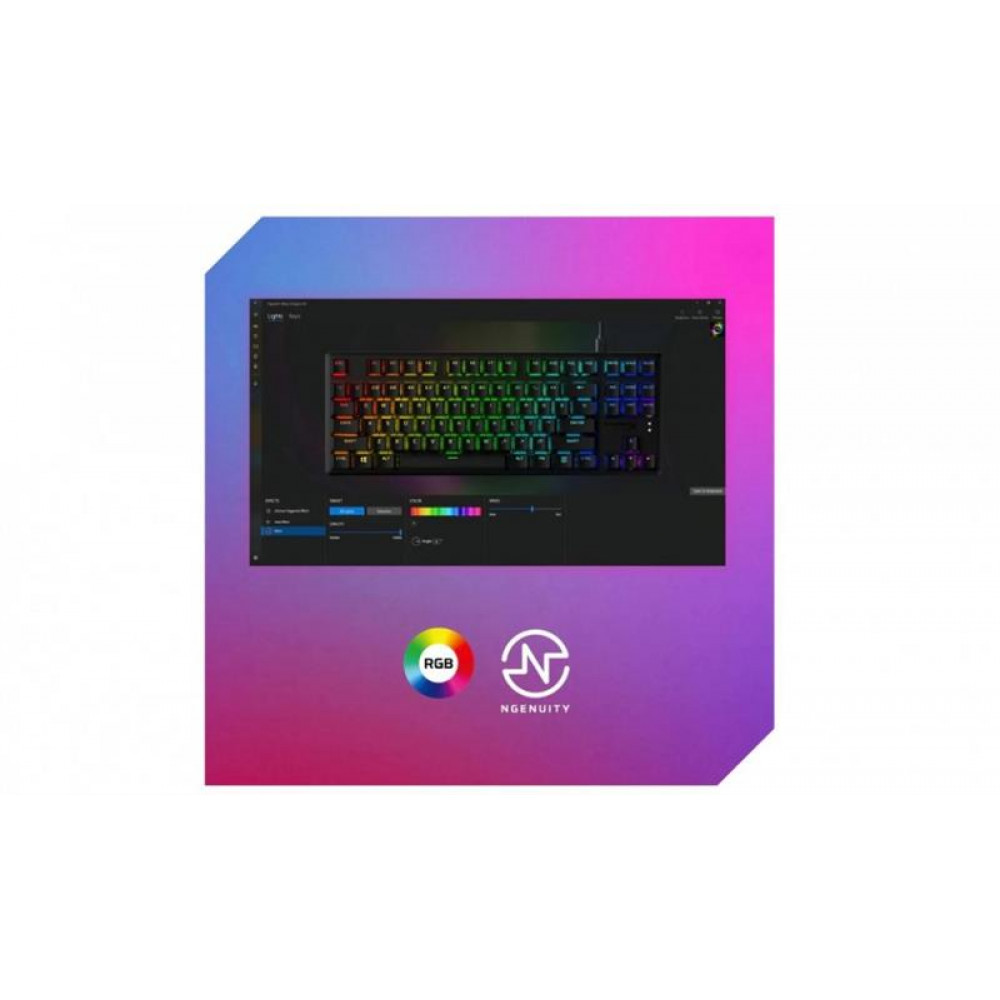 Клавіатура HyperX Alloy Origins Core PBT Aqua RGB Black (639N9AA) 