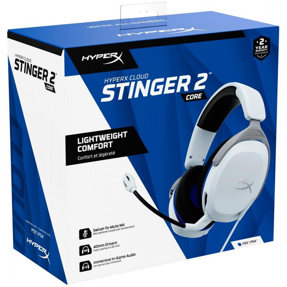 Гарнiтура HyperX Cloud Stinger 2 для PS5/PS4 White (6H9B5AA)