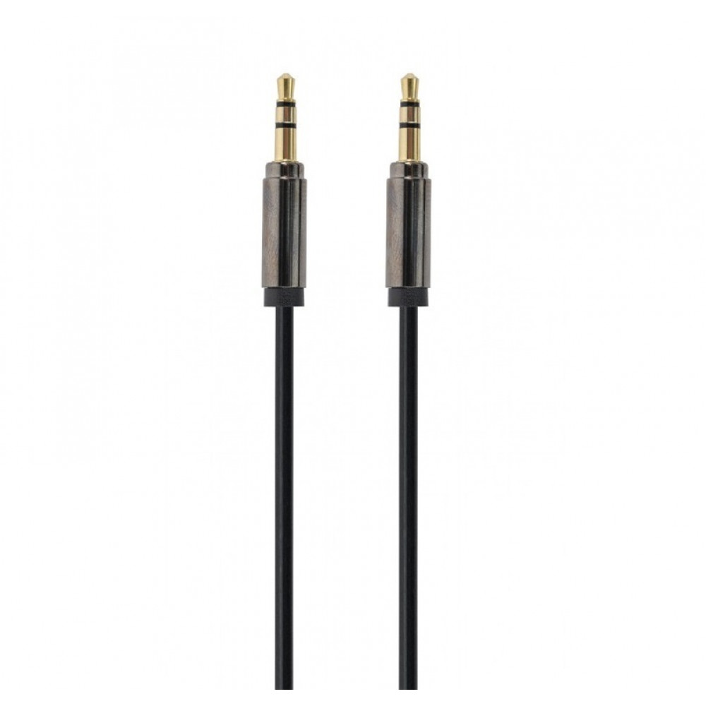 Аудіо-кабель Cablexpert 3.5 мм - 3.5 мм (M/M), 1 м, чорний (CCAP-444-1M)