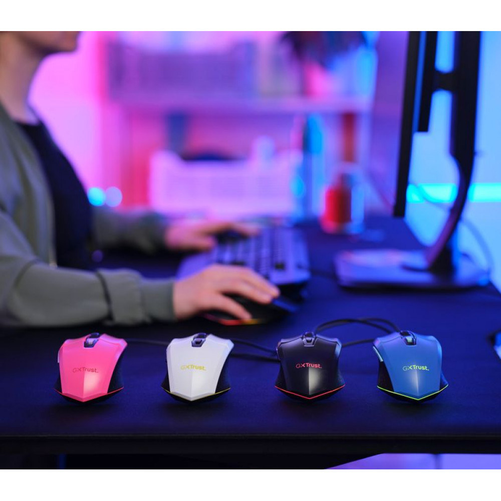 Миша Trust GXT 109 Felox RGB White (25066)