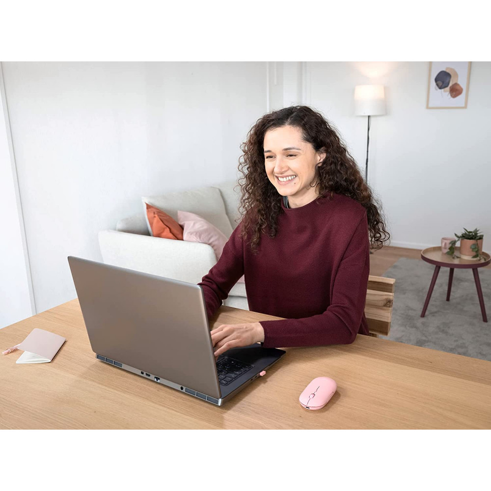 Миша бездротова Trust Puck Rechargeable Ultra-Thin BT WL Silent Pink (24125)