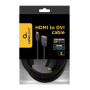 Кабель Cablexpert HDMI - DVI V 1.3 (M/M), двонаправлений, single-link, 18 + 1 pin, 3 м, Black (CC-HDMI-DVI-10)