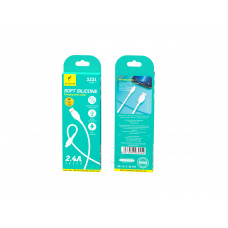 Кабель SkyDolphin S22L Soft Silicone USB - Lightning (M/M), 1 м, White (USB-000599)