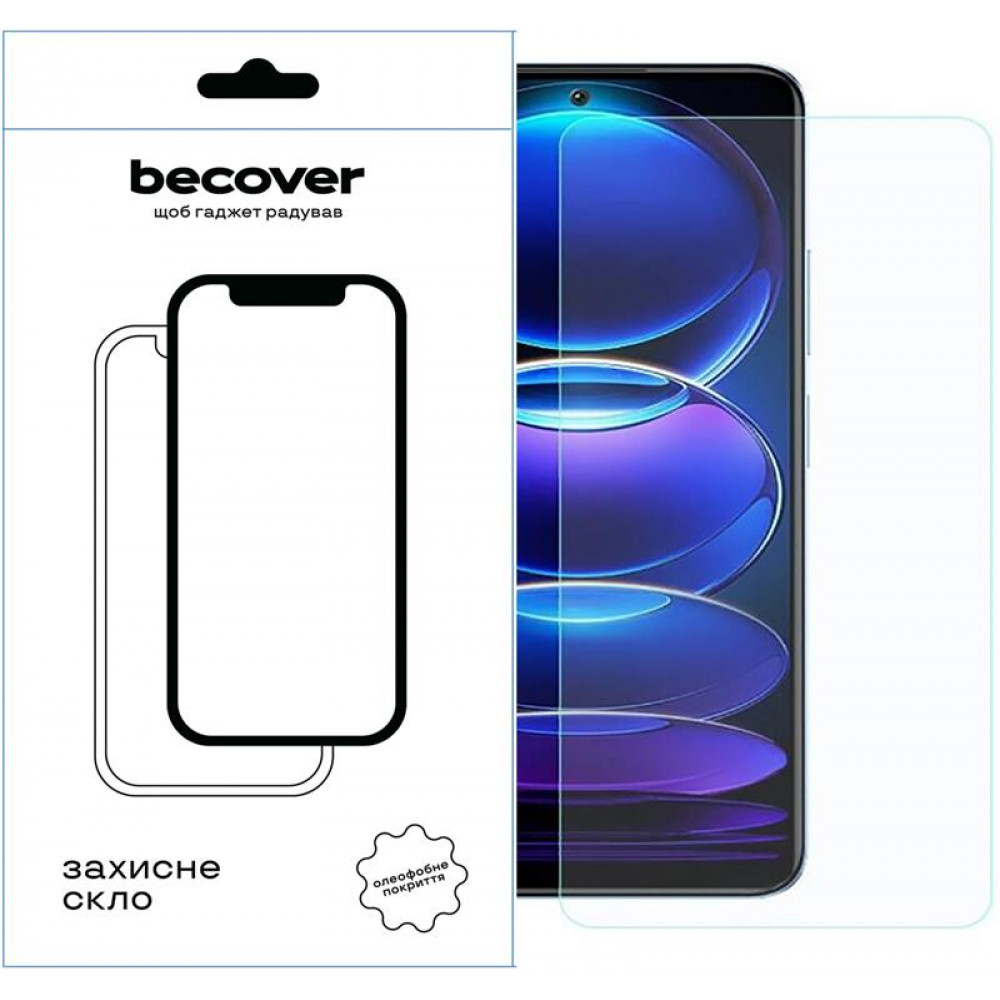 Захисне скло BeCover для Xiaomi Redmi Note 12 4G/Note 12 5G/Poco X5 5G Crystal Clear Glass 3D (709254)