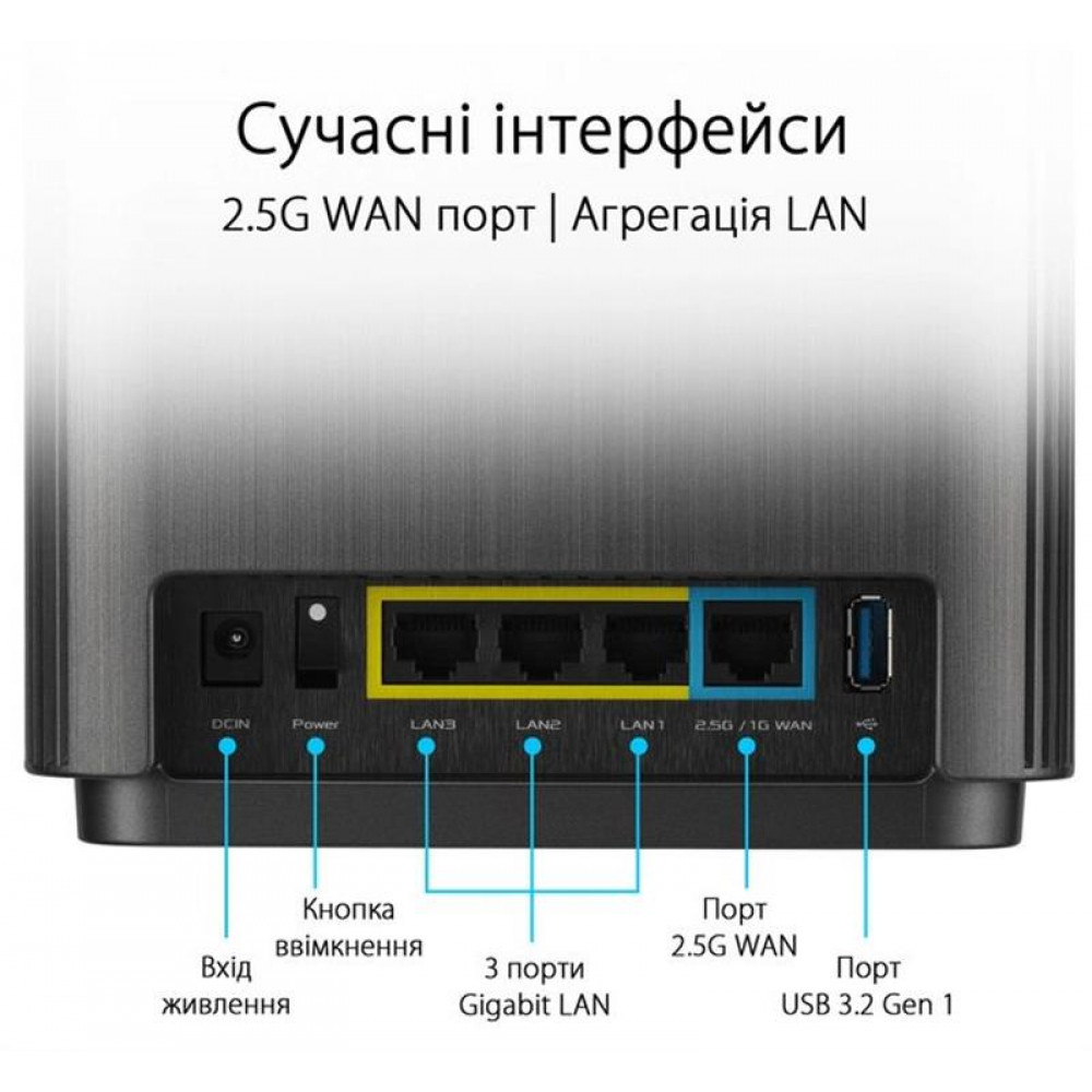 Wi-Fi Mesh-система Asus ZenWiFi XT9 2pk Black (90IG0740-MO3B30)