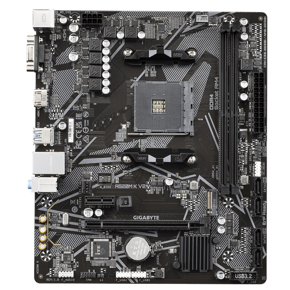 Материнська плата Gigabyte A520M K V2 Socket AM4