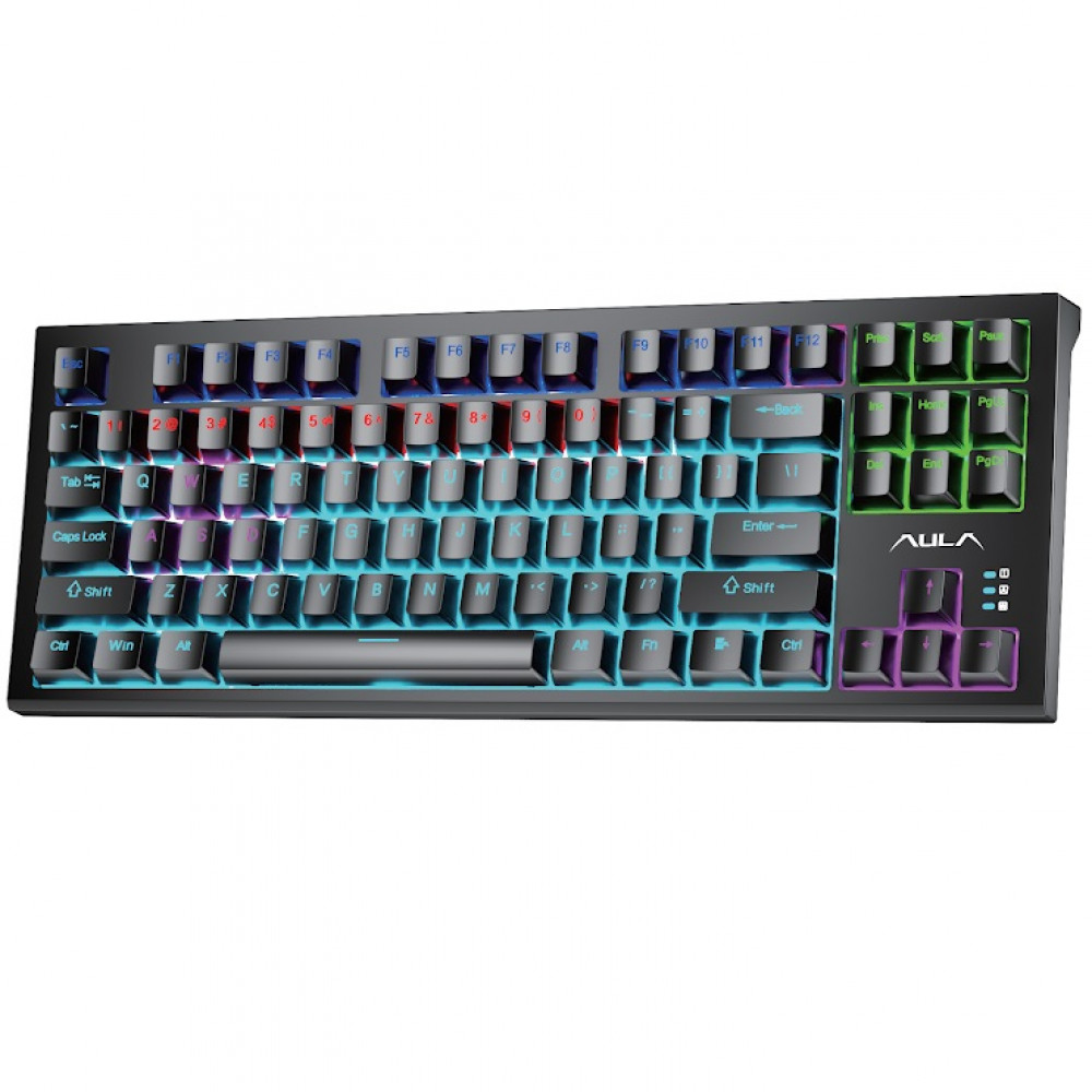 Клавіатура Aula Mechanical F3032 Black, 21 Yellow Keys KRGD Red (6948391204673)