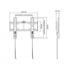 Кронштейн Gembird WM-42F-01 (VESA200х200)