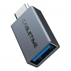 Адаптер Cabletime USB - USB Type-C V 3.0 (F/M) OTG Black (CP76G) Адаптер Cabletime USB - USB Type-C V 3.0 (F/M) OTG Black (CP76G)