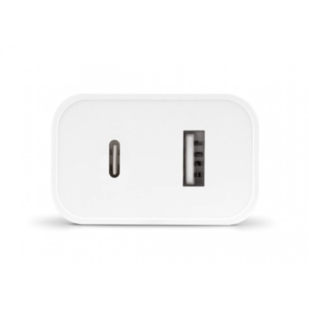 Мережевий зарядний пристрій Ttec SmartCharger Duo PD USB-C/USB-A 32Вт White (2SCS24B)
