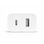 Мережевий зарядний пристрій Ttec SmartCharger Duo PD USB-C/USB-A 32Вт White (2SCS24B)
