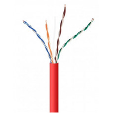 Кабель вита пара Cablexpert (UPC-5004E-SOL-R) CAT5e, алюміній під міддю (CCA з AWG24), неекранований, червоний, 305м Кабель вита пара Cablexpert (UPC-5004E-SOL-R) CAT5e, алюміній під міддю (CCA з AWG24), неекранований, червоний, 305м