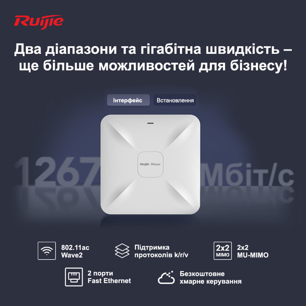 Точка доступу Ruijie Reyee RG-RAP2200(F)