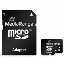 Карта пам`ятi MicroSDHC 64GB Class 10 MediaRange R60/W15MB/s + SD-adapter (MR955) Карта пам`ятi MicroSDHC 64GB Class 10 MediaRange R60/W15MB/s + SD-adapter (MR955)