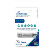 Флеш-накопичувач USB3.0 128GB Type-C MediaRange Silver (MR938) Флеш-накопичувач USB3.0 128GB Type-C MediaRange Silver (MR938)