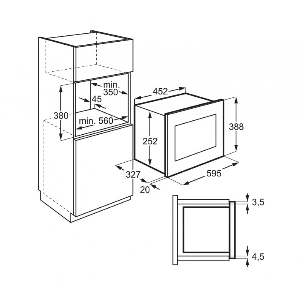 Вбудована мікрохвильова піч Electrolux LMS2203EMX