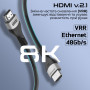 Кабель Promate PrimeLink HDMI - HDMI v.2.1, (M/M), 3 м, Grey (primelink8k-300.grey)