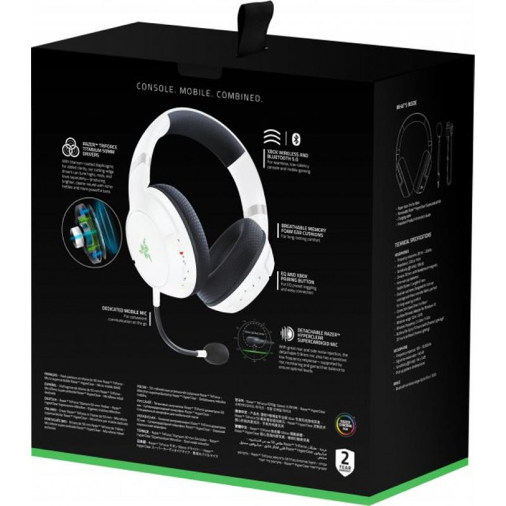 Бездротова гарнітура Razer Kaira Pro for Xbox White (RZ04-03470300-R3M1)