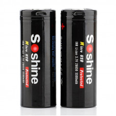 Акумулятор Soshine 26650 microUSB 5500mAh 1шт