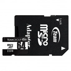 Карта пам`ятi MicroSDHC 64GB UHS-I Class 10 Team Black + SD-adapter (TUSDX64GCL10U03) Карта пам`ятi MicroSDHC 64GB UHS-I Class 10 Team Black + SD-adapter (TUSDX64GCL10U03)