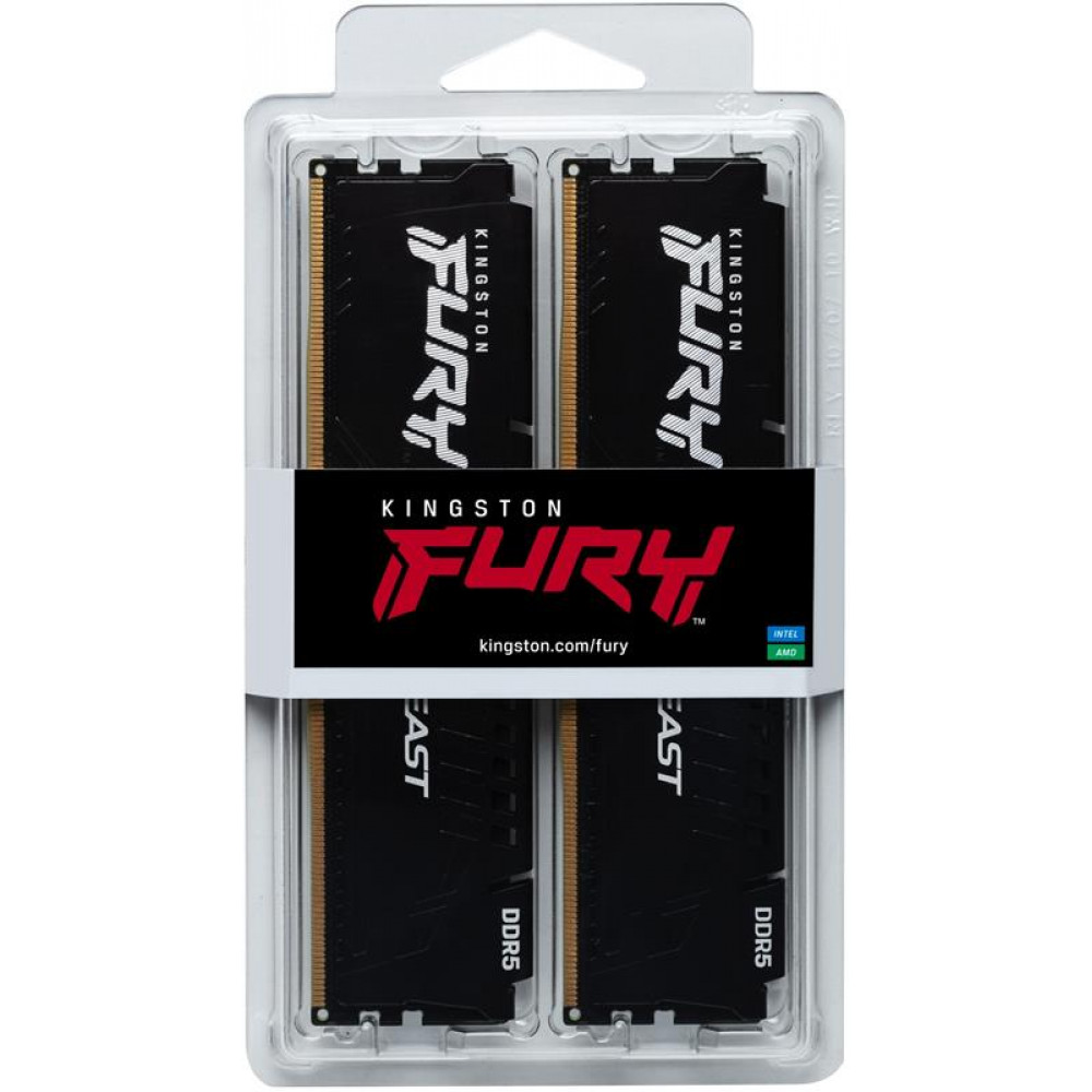 Модуль пам`яті DDR5 2x16GB/5600 Kingston Fury Beast Black (KF556C40BBK2-32)