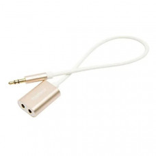 Адаптер Remax RL-S20 Sharing 3.5 мм - 2x3.5 мм (M/F), Gold (2000700007109)