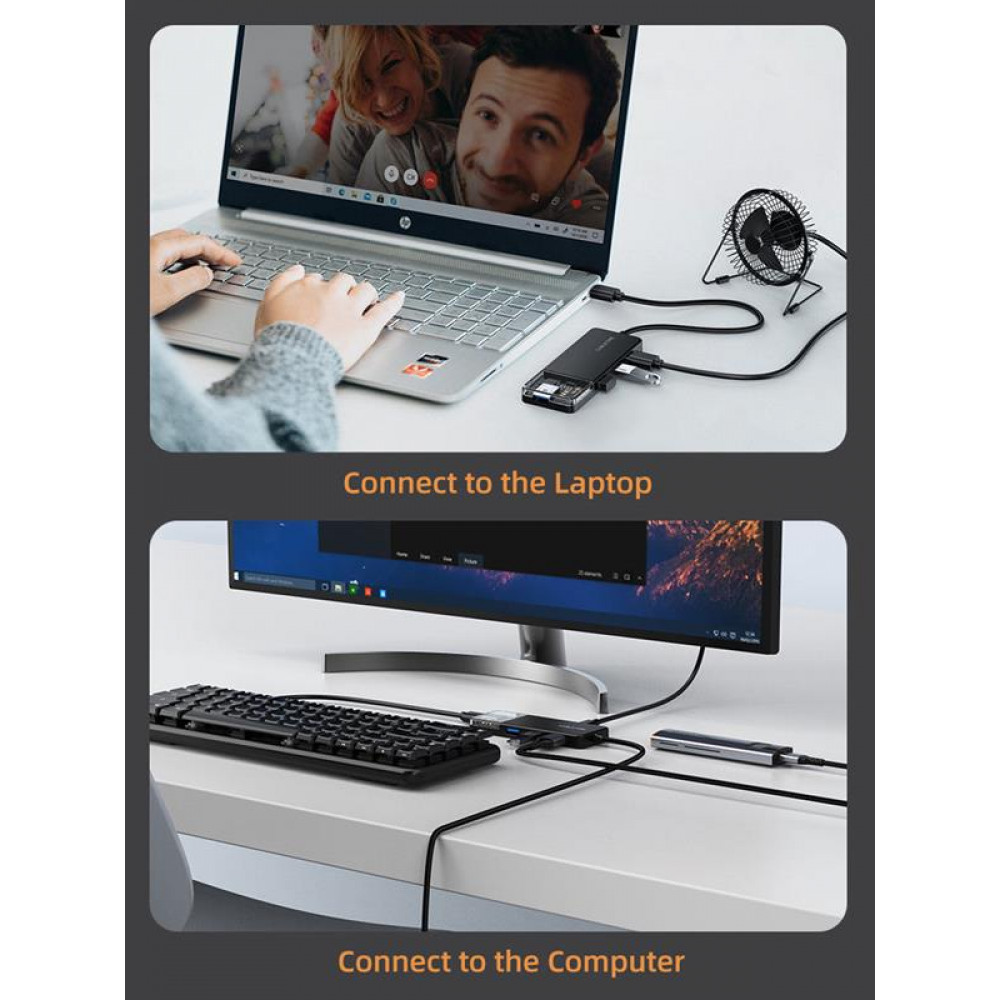 USB-хаб Cabletime CB02B 4 ports