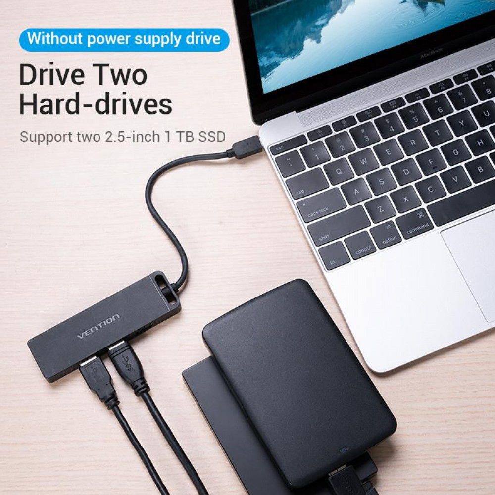USB-хаб Vention TGKBB 4 ports Black