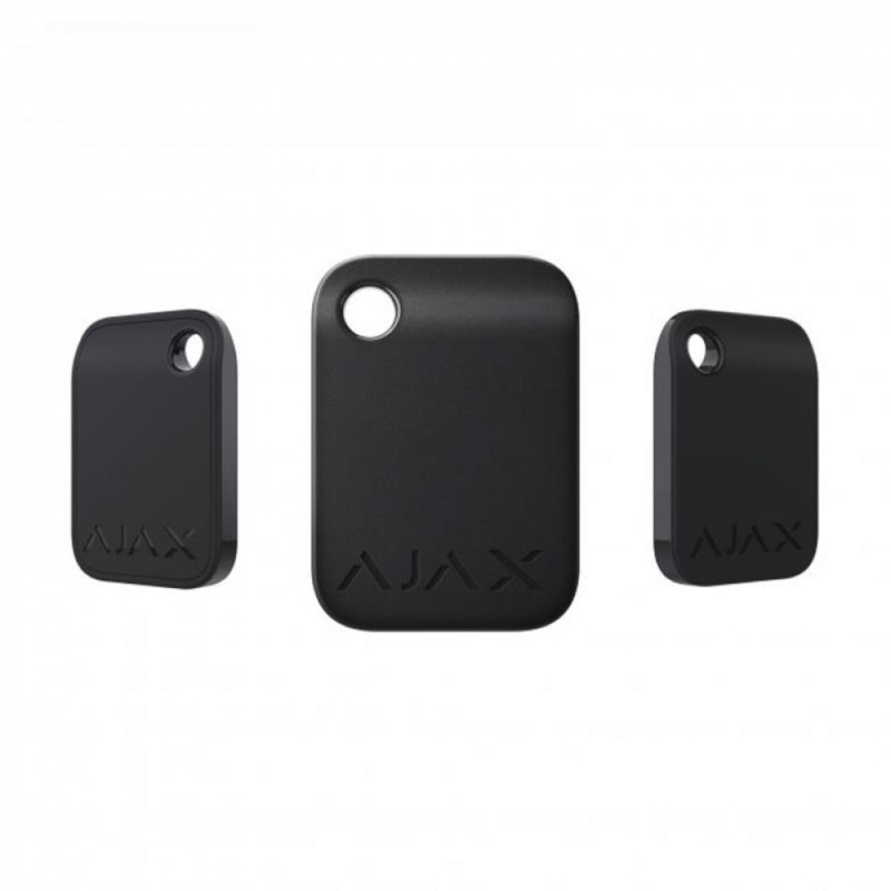 Безконтактний брелок Ajax Tag Black (3шт) для клавіатури KeyPad Plus