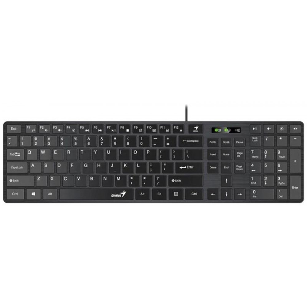 Комплект (клавіатура, миша) Genius C-126 SlimStar Black Ukr (31330007407)