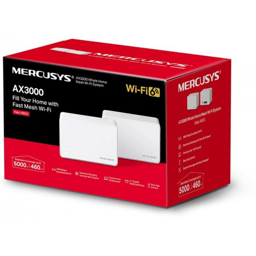 WiFi Mesh-система Mercusys Halo H80X 2-pack