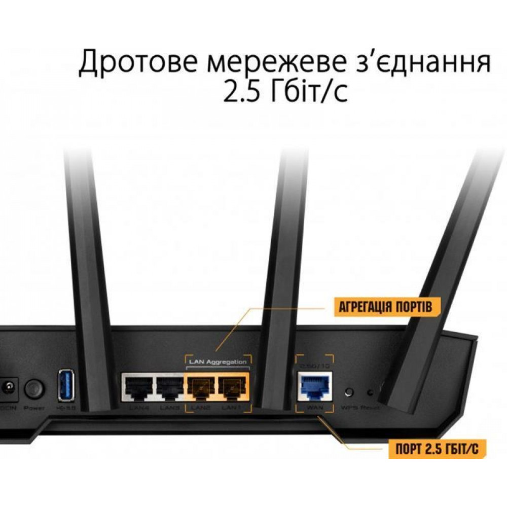 Бездротовий маршрутизатор Asus TUF Gaming AX3000 V2 (TUF-AX3000 V2) (90IG0790-MO3B00)