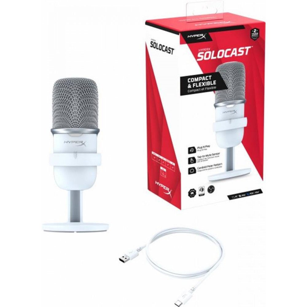 Мікрофон HyperX SoloCast White (519T2AA)