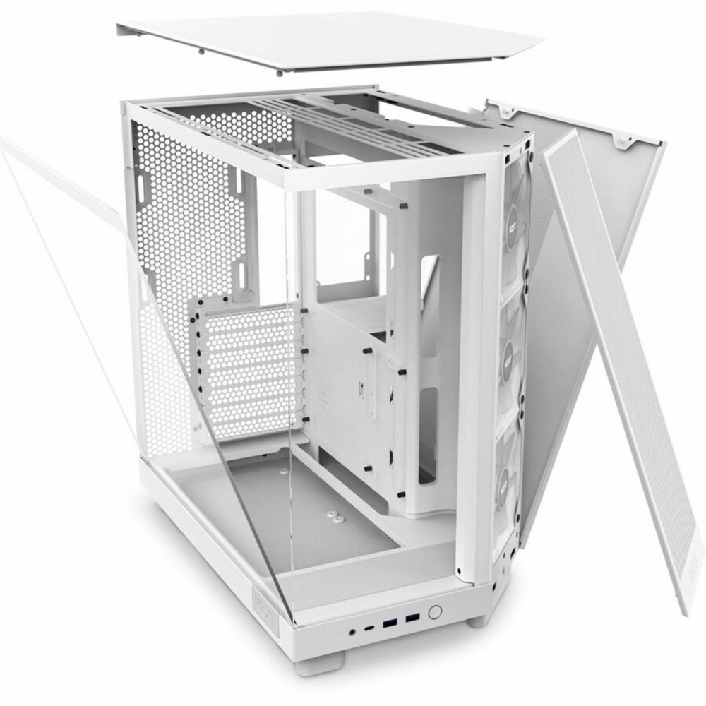 Корпус NZXT H6 Flow RGB White (CC-H61FW-R1) без БЖ