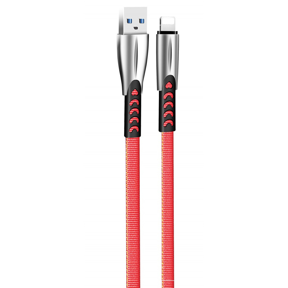 Кабель ColorWay USB - Lightning (M/M), 2.4 А, 1 м, Red (CW-CBUL010-RD)
