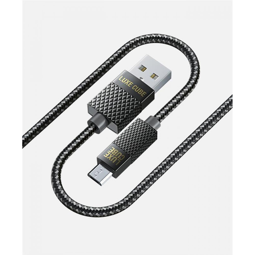 Кабель Luxe Cube Premium USB - micro USB (M/M), 1 м, сірий (8886668686167)