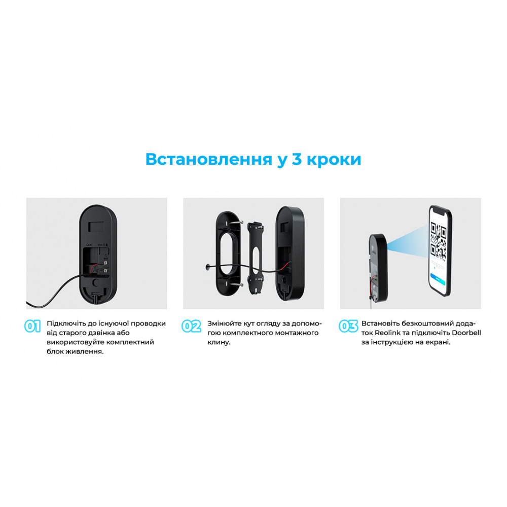 Відеодзвінок Reolink Video Doorbell PoE