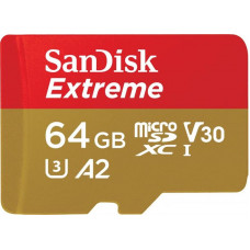 Карта пам`ятi MicroSDXC 64GB C10 UHS-I SanDisk Extreme V30 U3 R170/W80MB/s + SD (SDSQXAH-064G-GN6MA) Карта пам`ятi MicroSDXC 64GB C10 UHS-I SanDisk Extreme V30 U3 R170/W80MB/s + SD (SDSQXAH-064G-GN6MA)