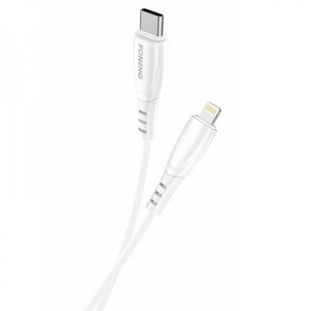 Кабель Foneng X75 USB-C - Lightning (M/M), 1 м, White (X75-CA-TCIP)