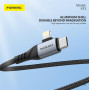 Кабель Foneng X92 4-in-1 (60W) USB/USB-C - USB-C/Lightning (M/M), 1 м, Black (X92-CA-FIO)