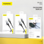 Кабель Foneng X92 4-in-1 (60W) USB/USB-C - USB-C/Lightning (M/M), 1 м, Black (X92-CA-FIO)