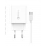 Мережевий зарядний пристрій Foneng EU46 QC3.0 Charger (1USBх3A) White (EU46-CH-TC) + кабель USB Type C