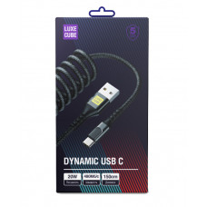 Кабель Luxe Cube Dynamic USB - USB Type-C (M/M), 1.5 м, Black (4446689101342)
