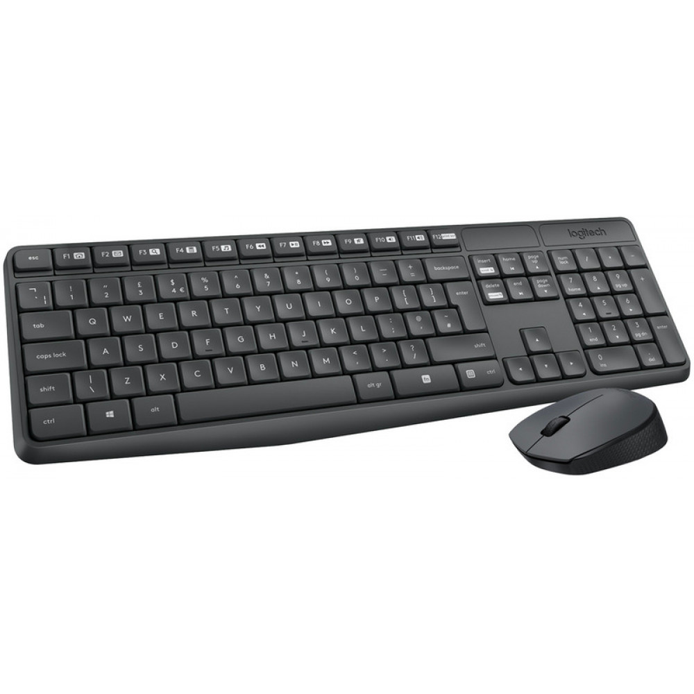 Комплект (клавіатура, миша) бездротовий Logitech MK235 ENG/UKR Grey (920-007931)